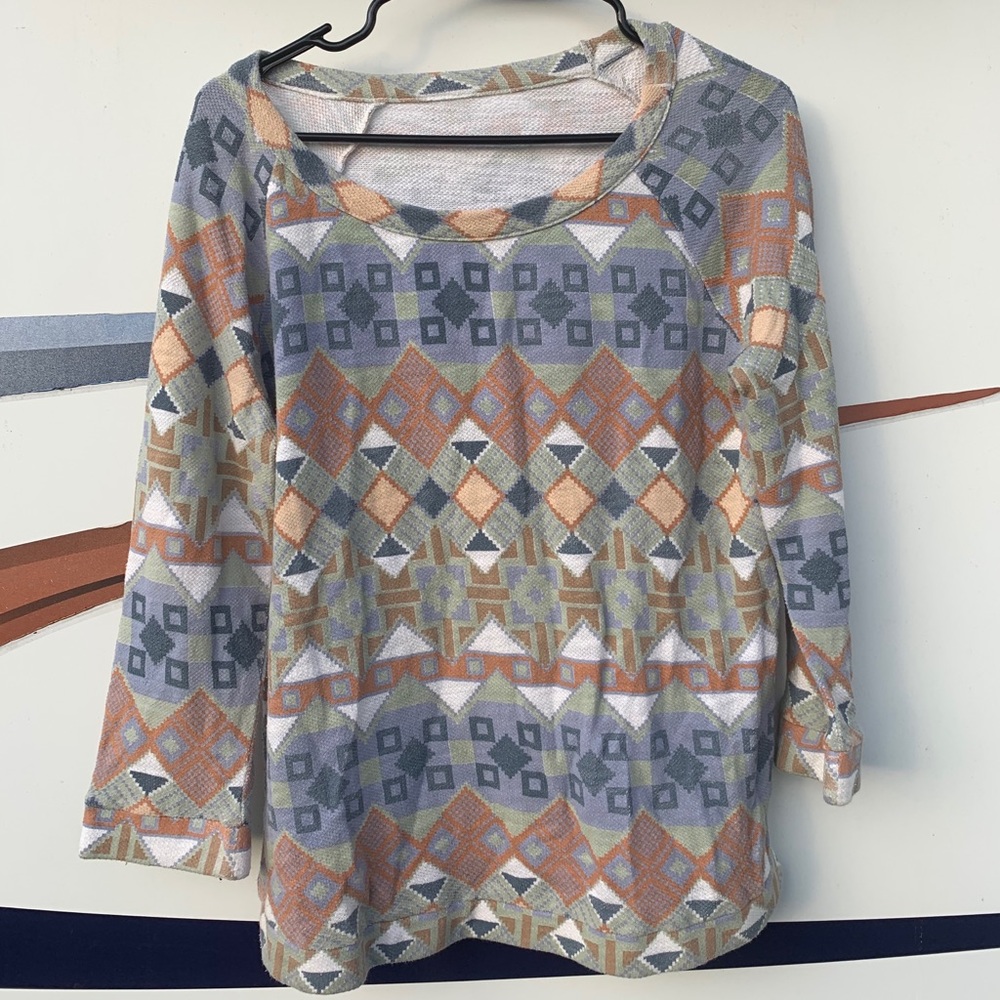 Vintage Boho Aztec top